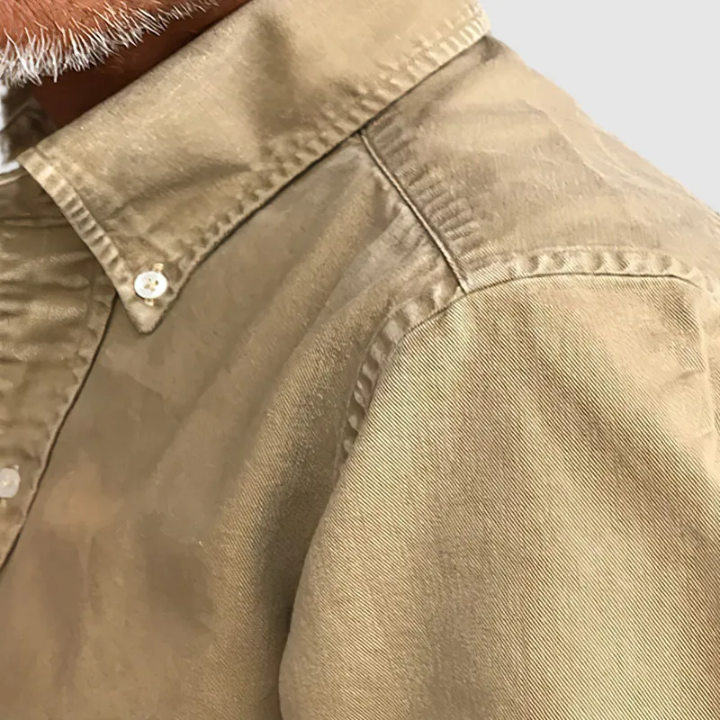 Garment Washed Long Sleeve Shirt