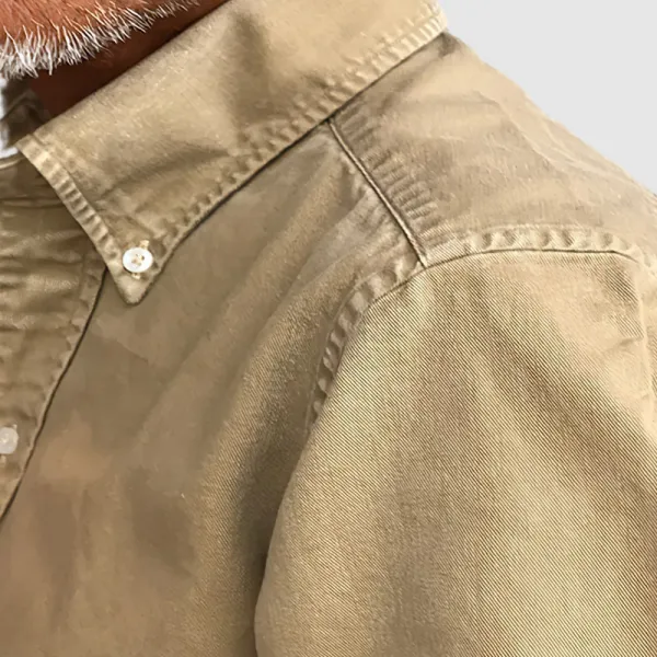 Garment Washed Long Sleeve Shirt