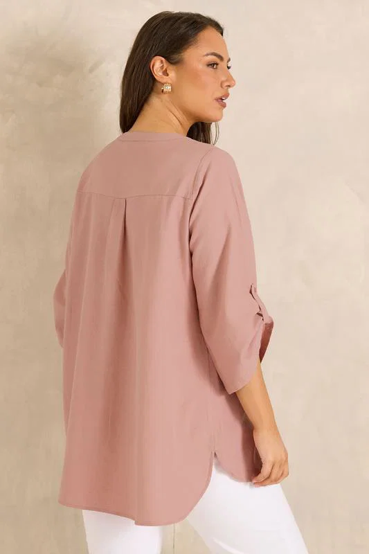 Pink Utility Cotton Shirt detail 2