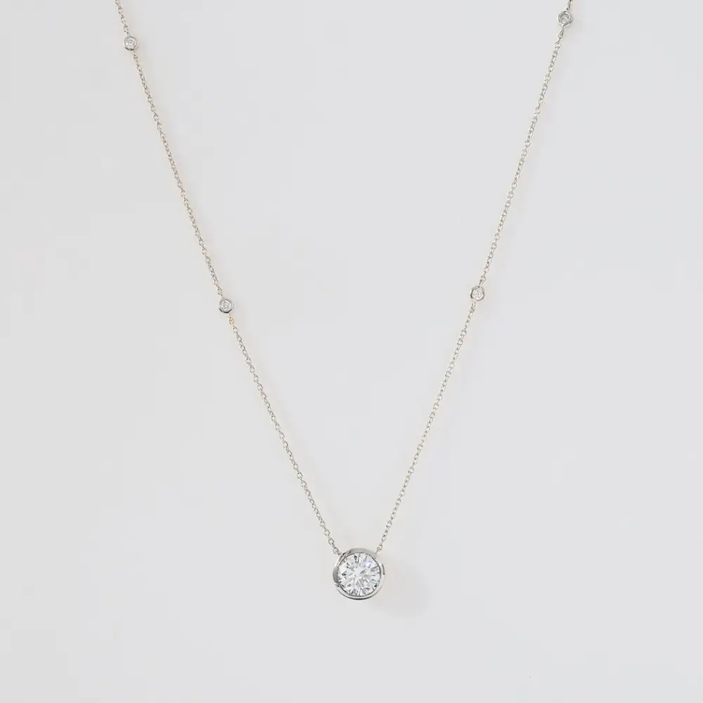 Classic Diamond Solitaire Pendant Necklace