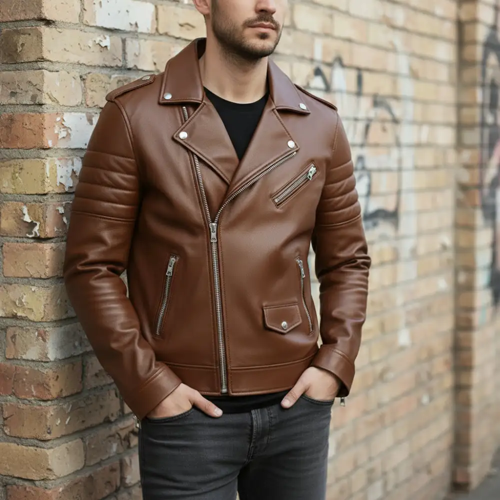 Cowhide Biker Jacket