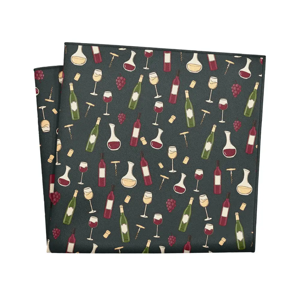 Refined Sleek Novelty Food And Drink Motif Pocket Square