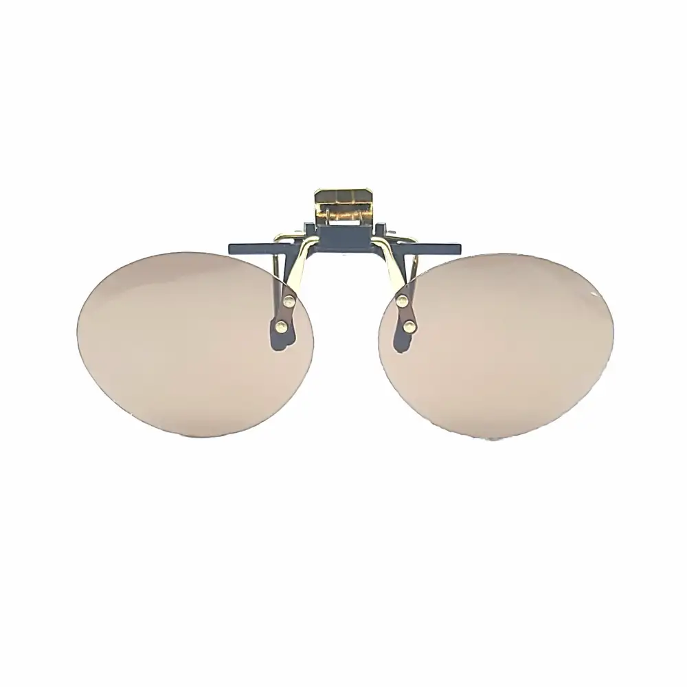 54mm Oval Polarized Flip-Up Clip-On Sunglasses