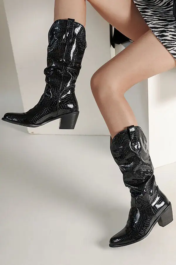 Snake Print Boots