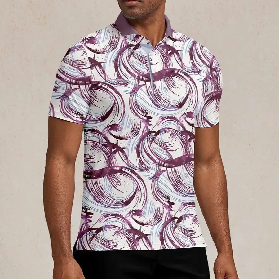 Refined Easygoing Short Sleeve Button Up Polo Shirt