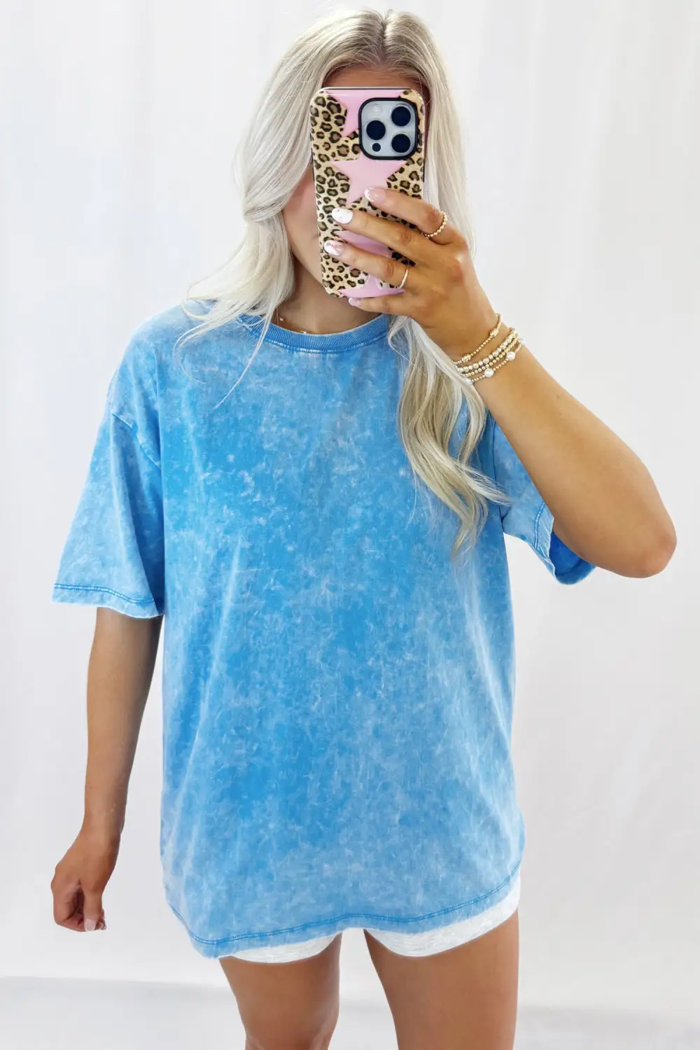 Layered Mineral Washed Oversized Tee