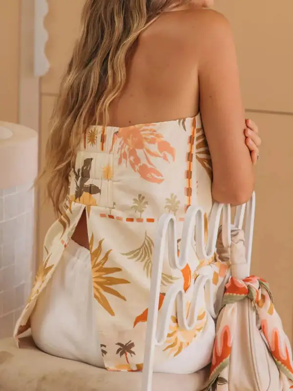 Slit Back Tube Top
