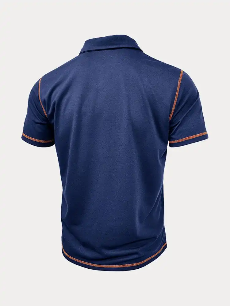 Classic Soft Color Block Polo Shirt
