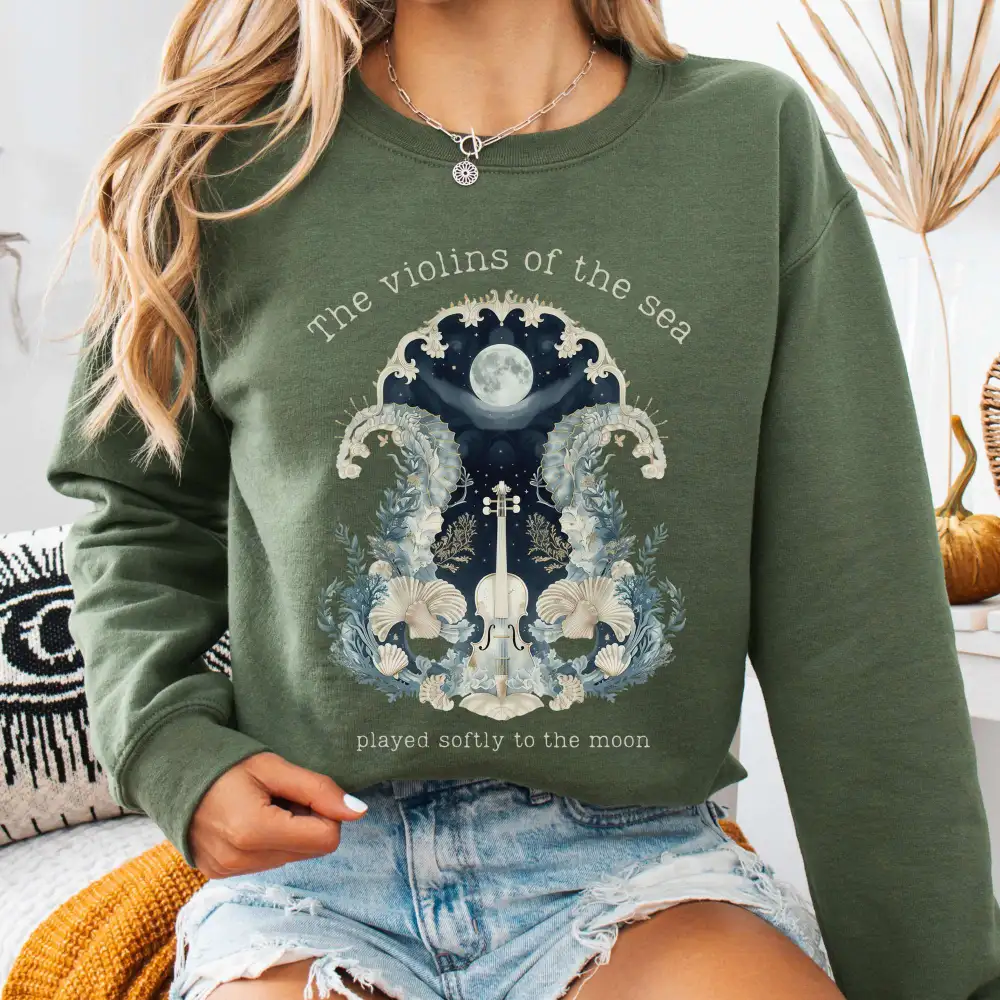 Ocean Siren Violin Art Sweatshirt