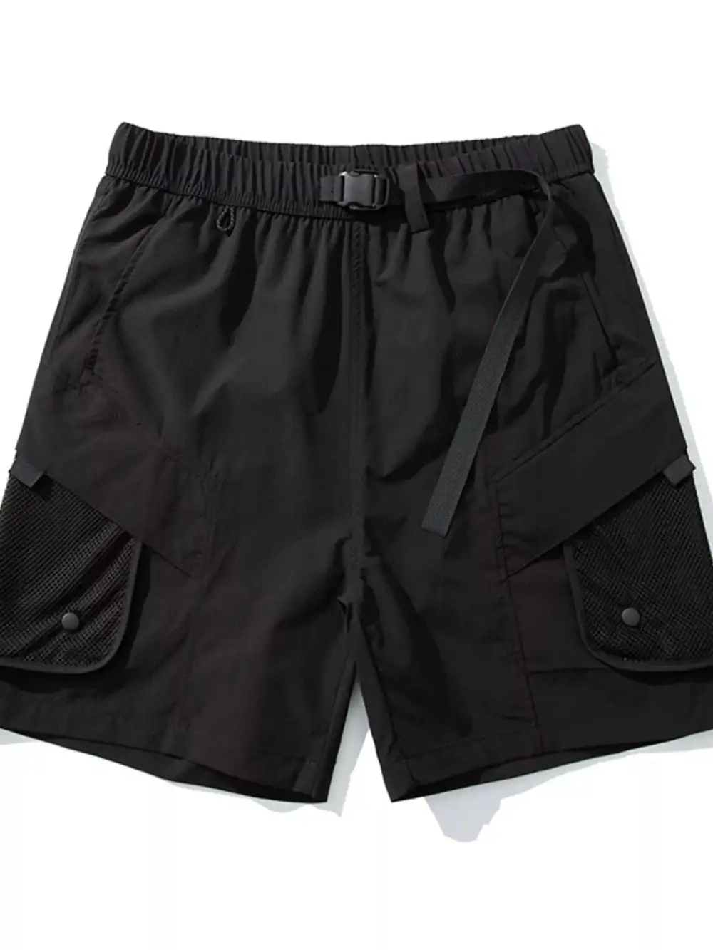 Multi Pocket Drawstring Pocket Detail Cargo Shorts