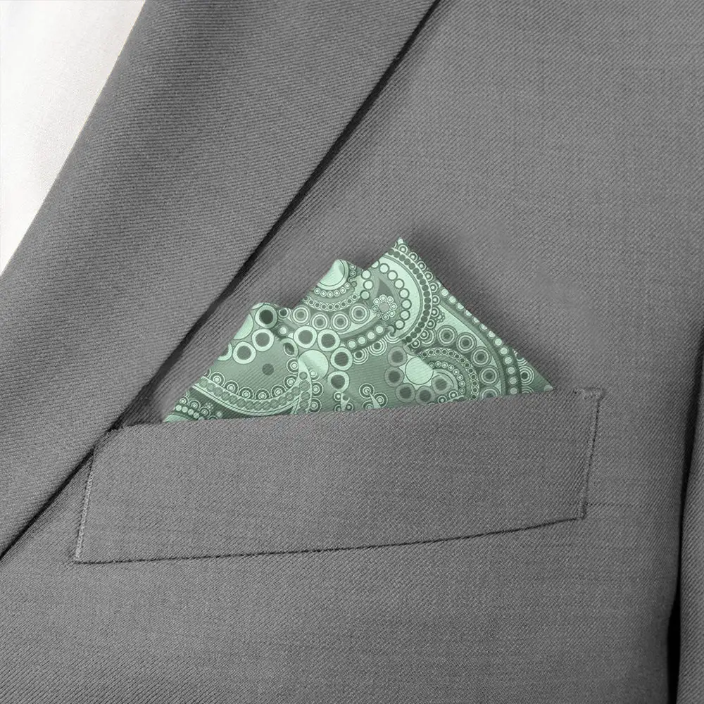 Crisp Stylish Paisley Pocket Square