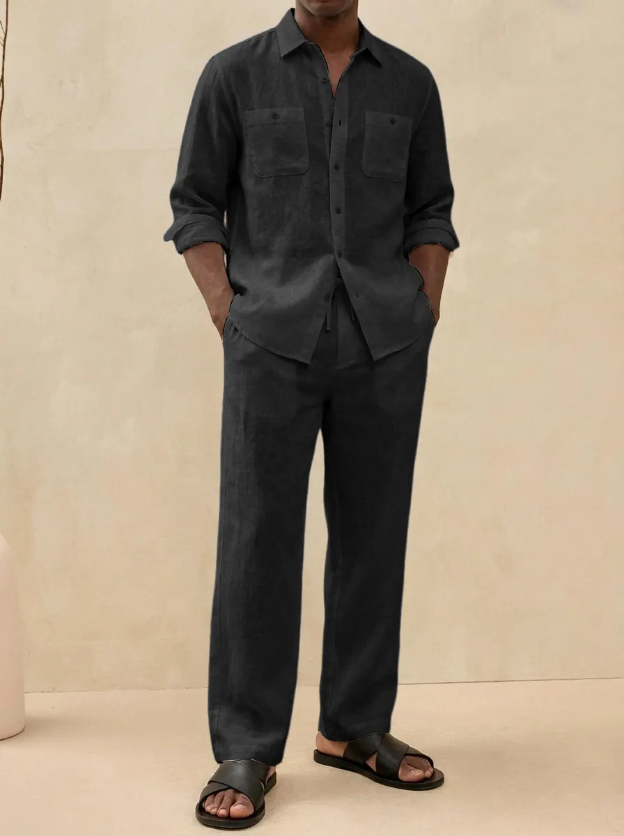 Tailored Cotton Linen Pants