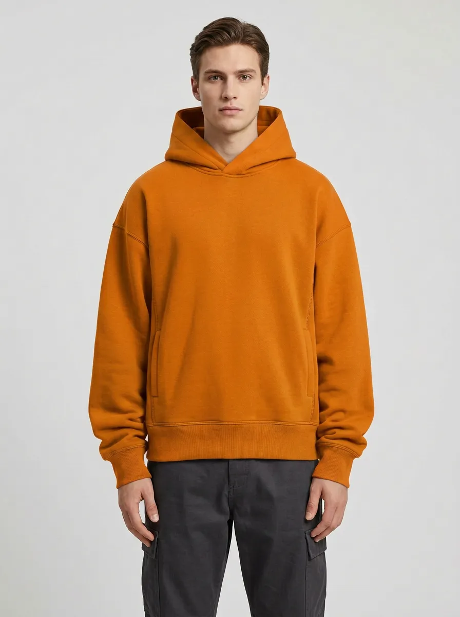 Modern Leisure Plain Unisex Pullover Hoodie