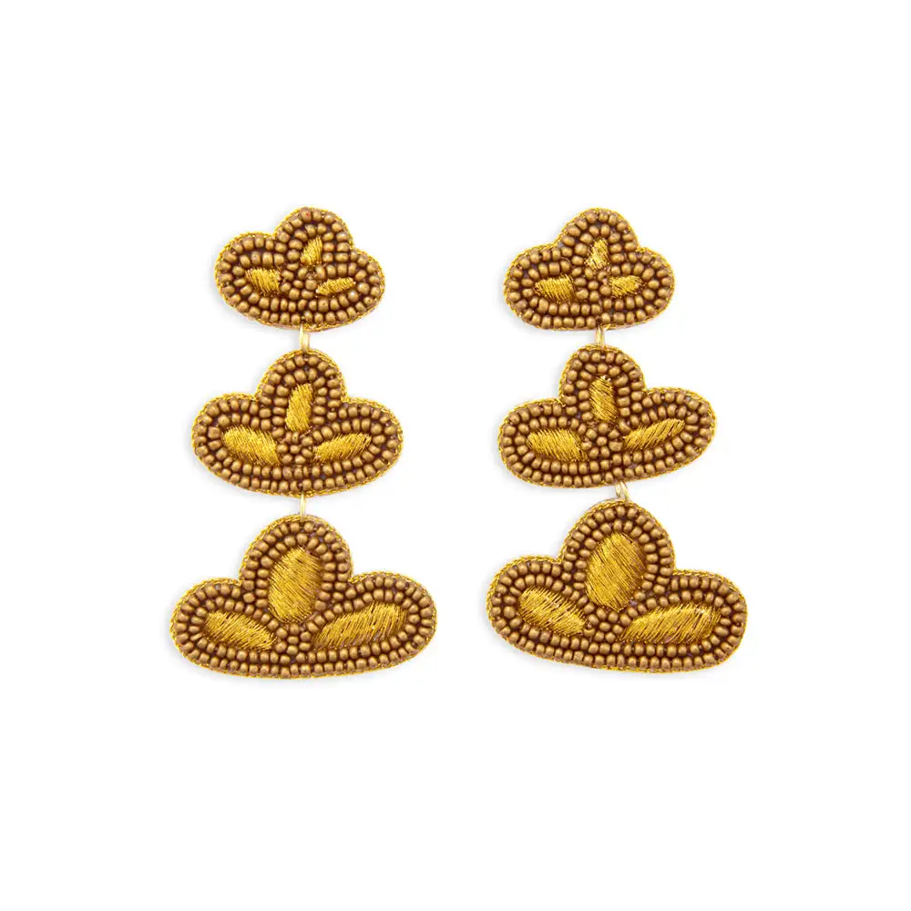 Streamlined Delicate Artful Beaded Earrings