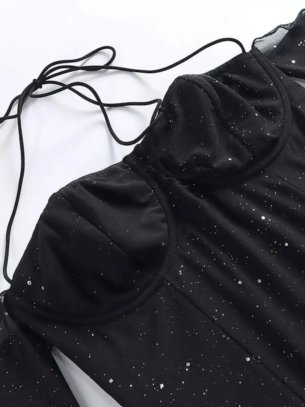 Comfort Fit Glitter Mini Dress