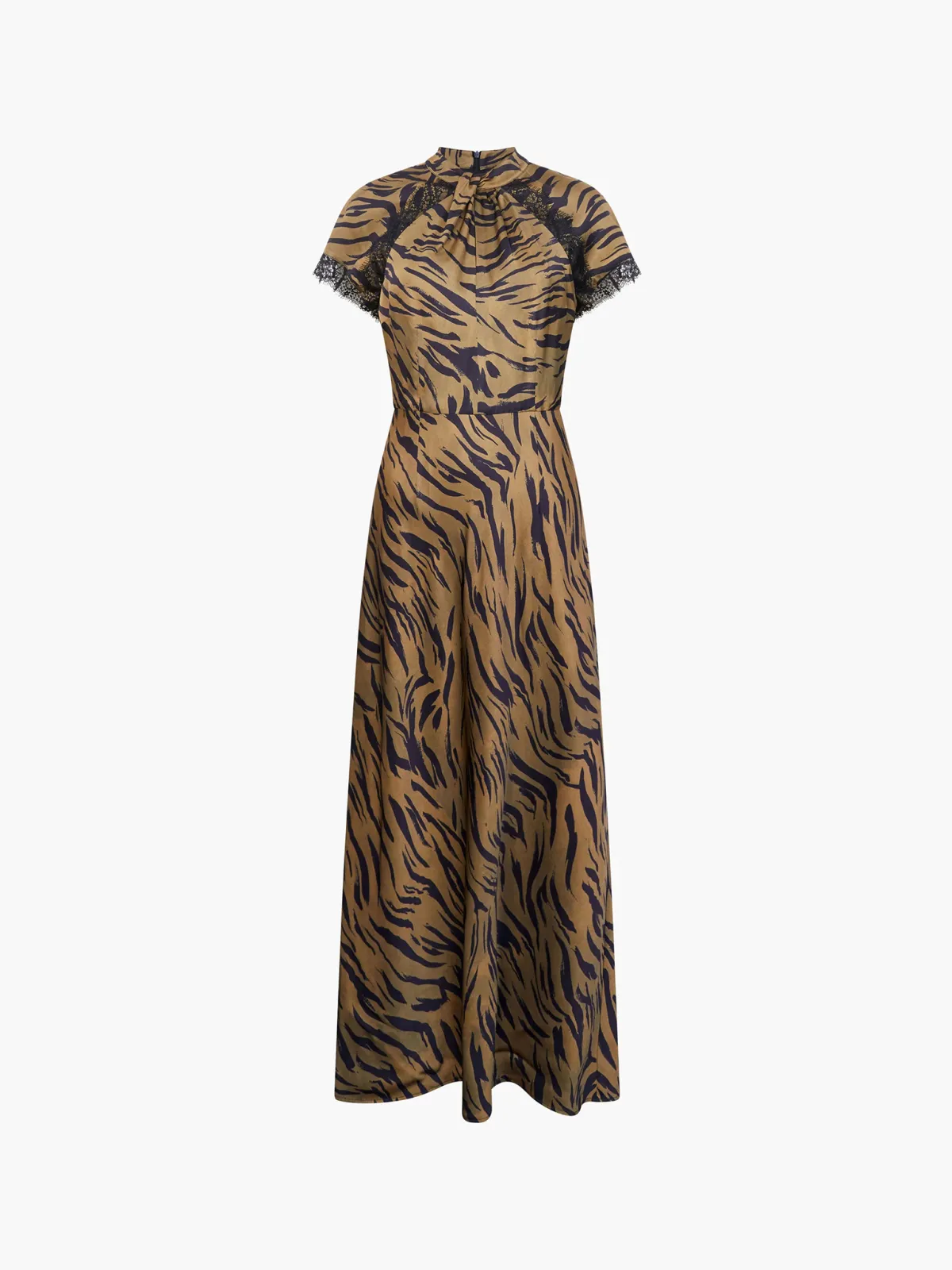 Eco-Friendly Satin Elegant Leopard Print Dress