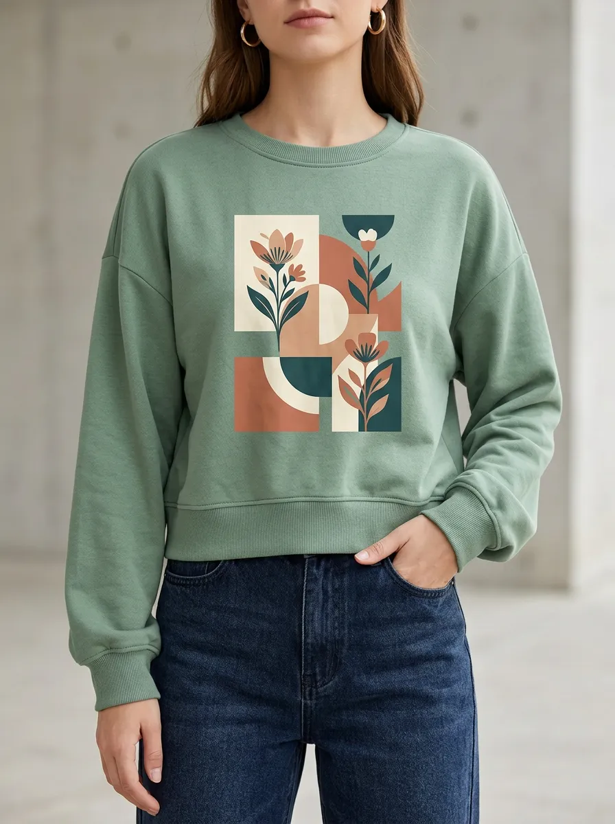 Relaxed Cropped Sweatshirt