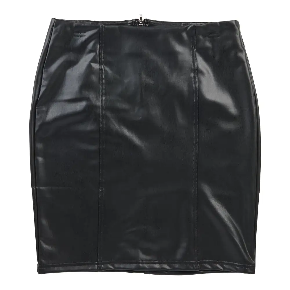High Waist Faux Leather Skirt