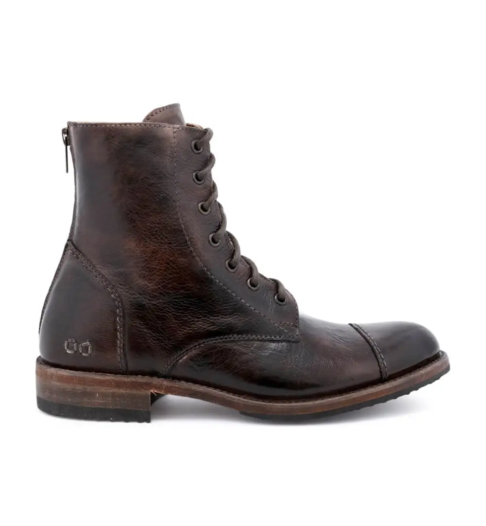 Back Zip Welted Rugged Heritage Ankle Boots