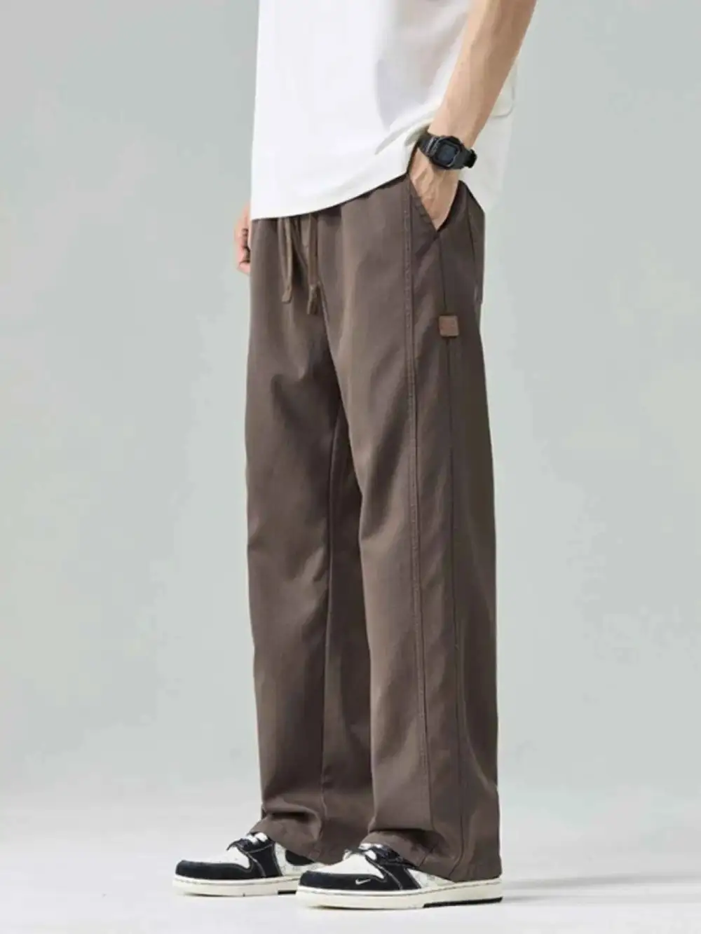 Everyday Casual Drawstring Wide Leg Pants