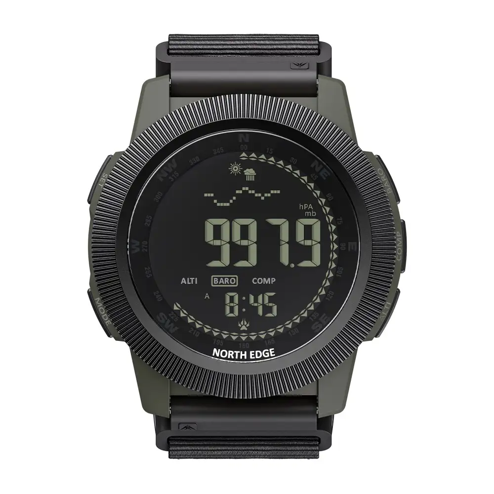North Edge Altimeter Barometer Compass 50M Tactical Outdoor Watch APACHE-CF