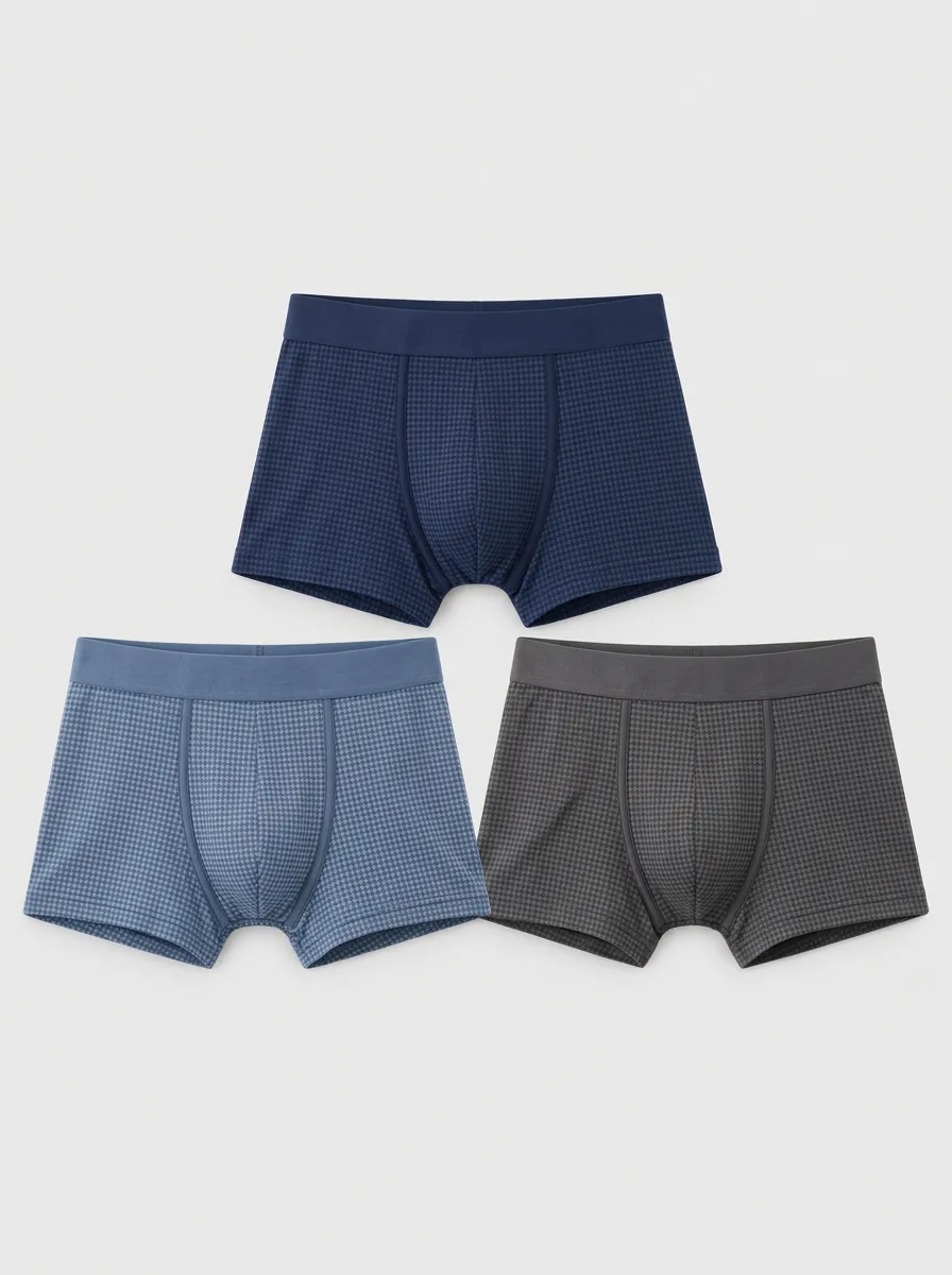 Men's Houndstooth Boxer Briefs 3-Pack