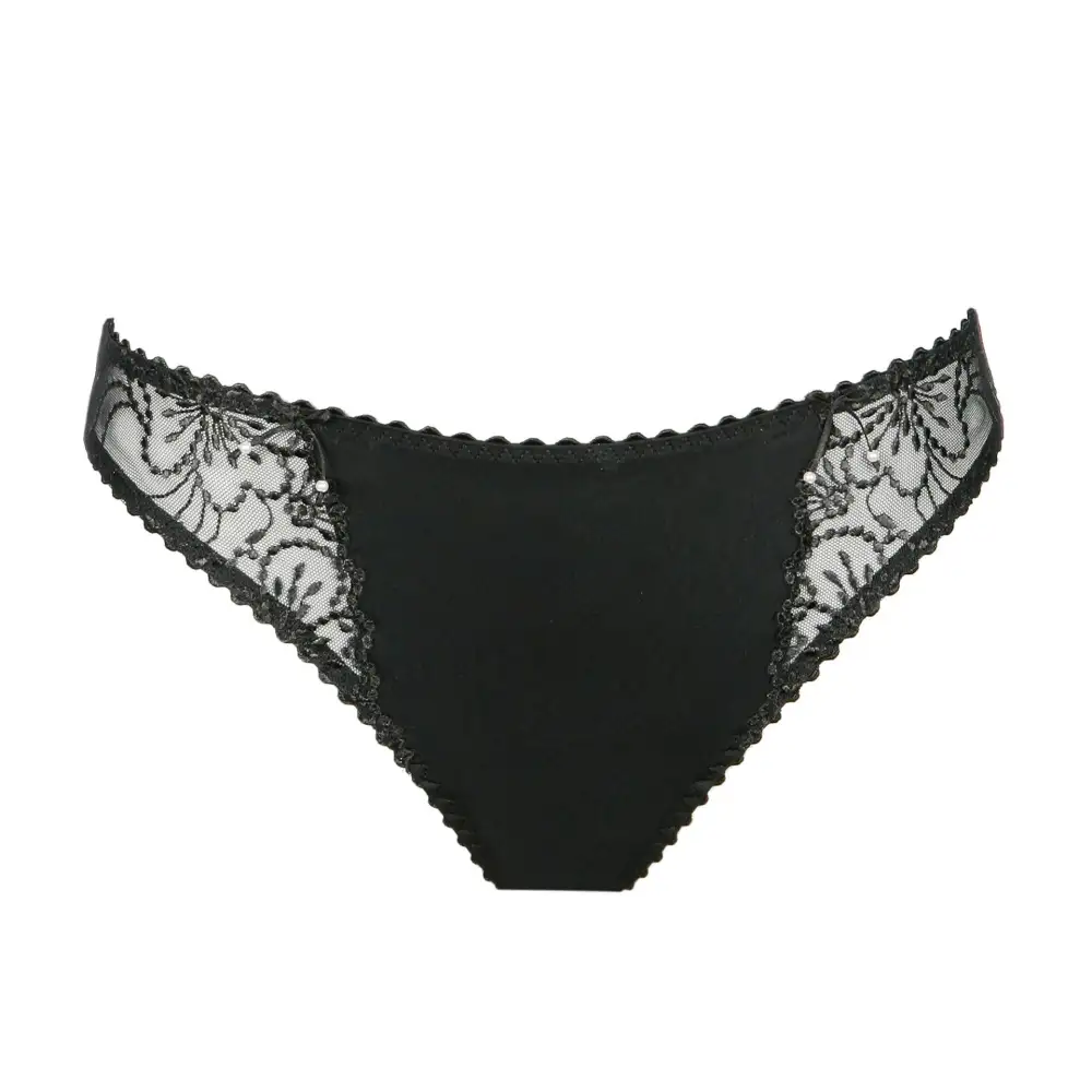 Women's Full Coverage Elastic Waistband Cotton Gusset Floral Embroidery Cotton Shimmer Detail Soft Fabric Stretch Fit Bikini Panty