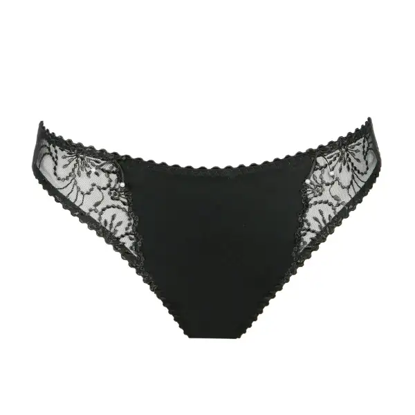 Women's Full Coverage Elastic Waistband Cotton Gusset Floral Embroidery Cotton Shimmer Detail Soft Fabric Stretch Fit Bikini Panty