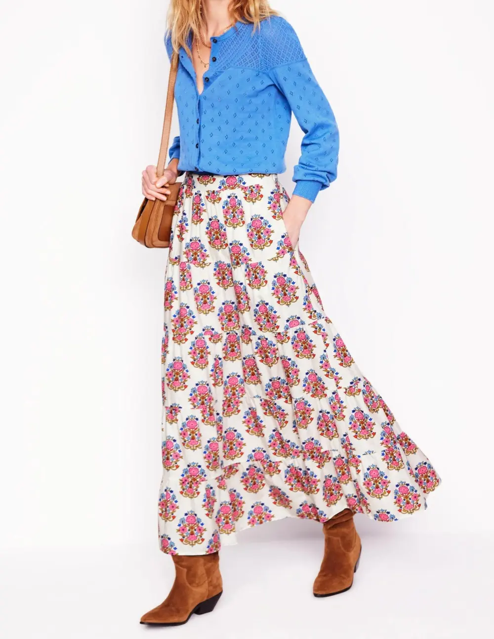 Nadia Poplin Maxi Skirt