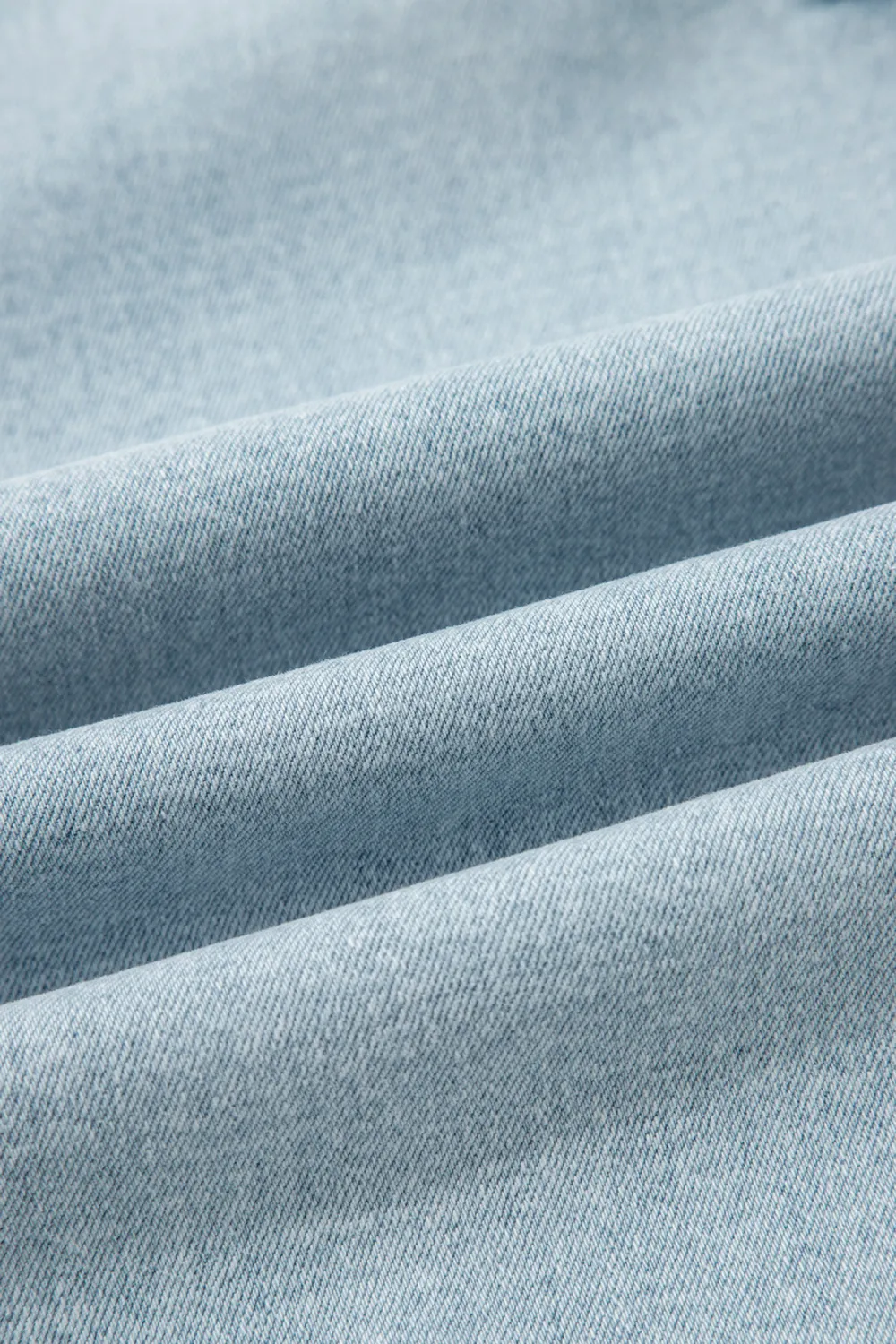 Light Blue Frayed Cropped Jeans
