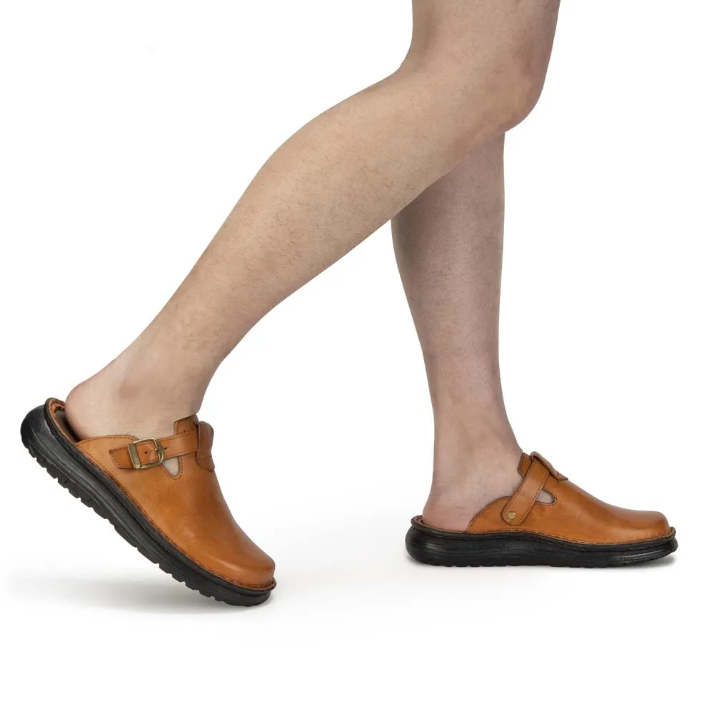 Leather Clog Toe Sandals