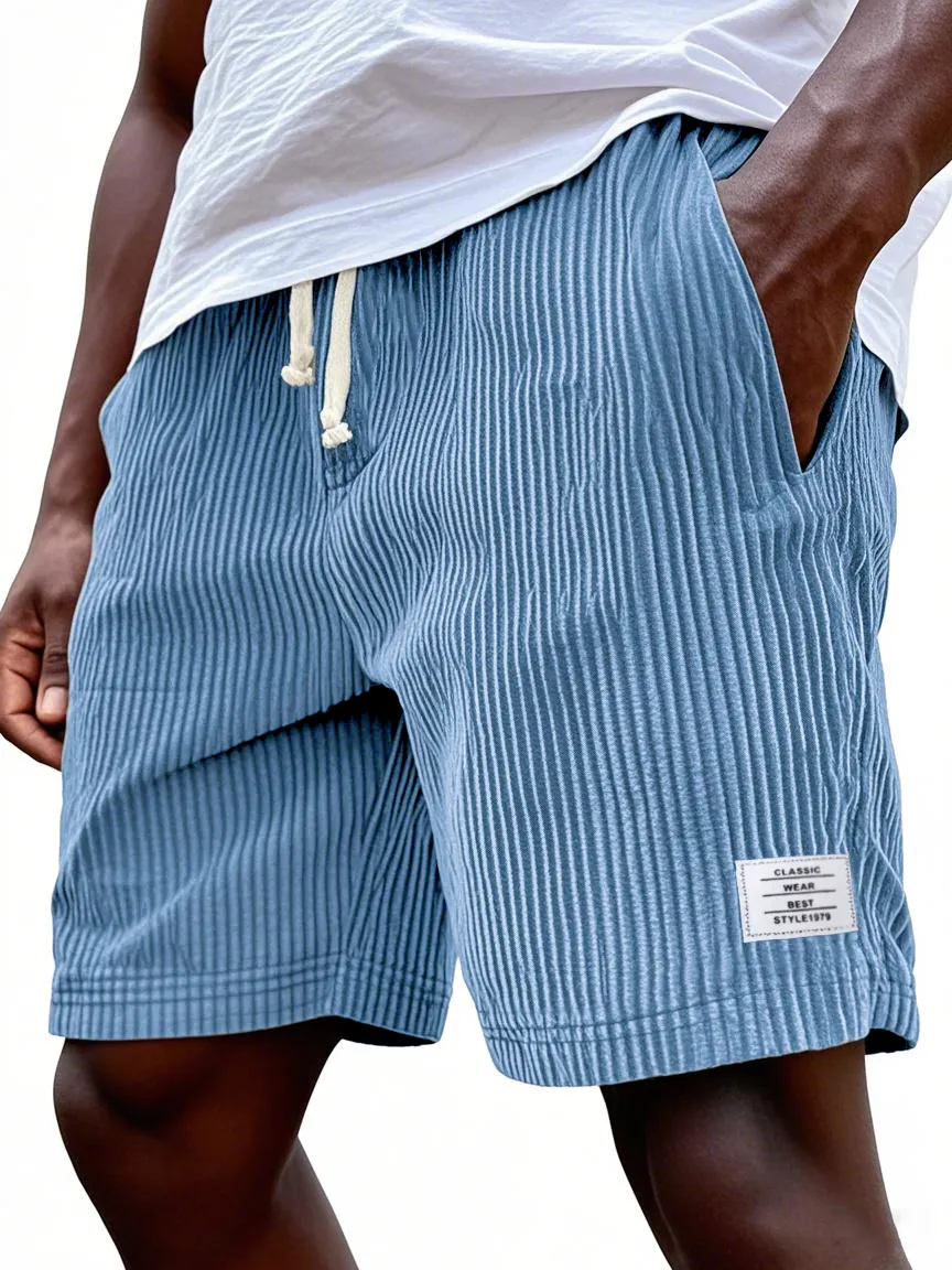 Corduroy Seamed Detail Shorts