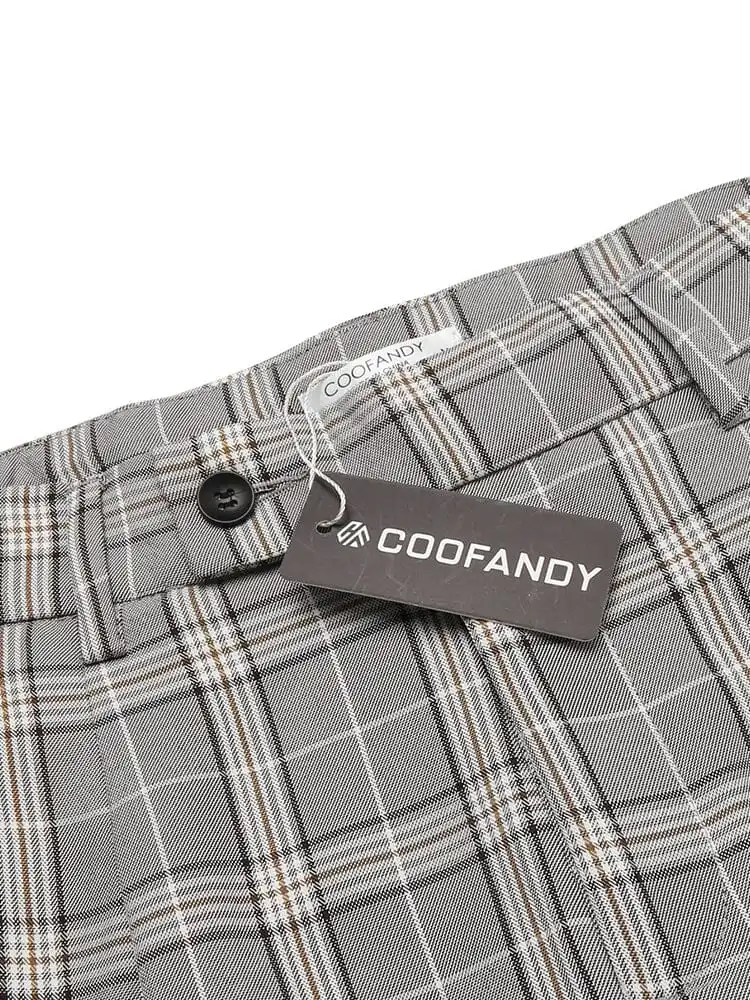 Casual Plaid Suit Pants