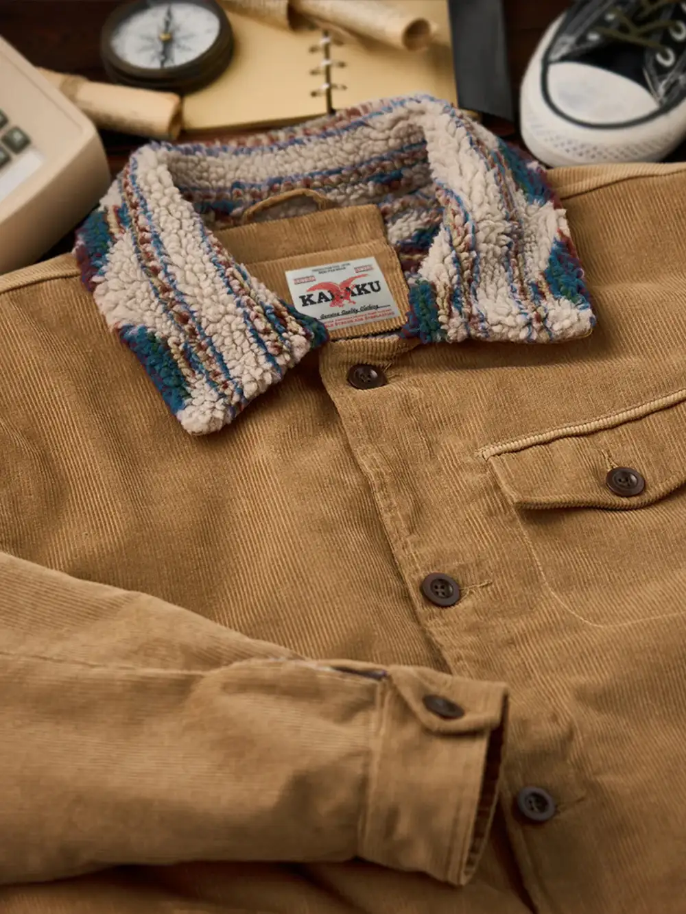 Men's Corduroy Fleece Lined Tailored Jacket