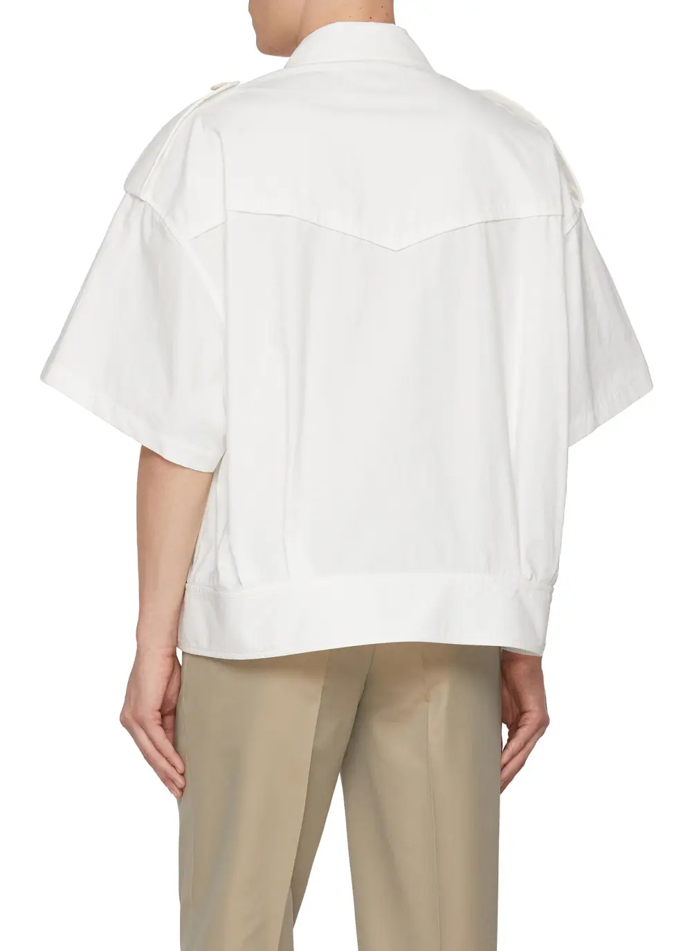 Relaxed Leisure Simple Loose White Cottom Shirt