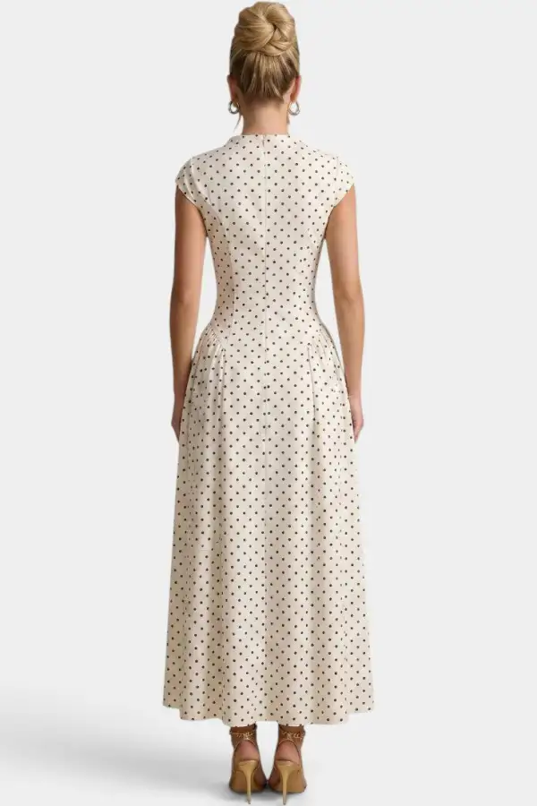 Polka-Dot Maxi Dress