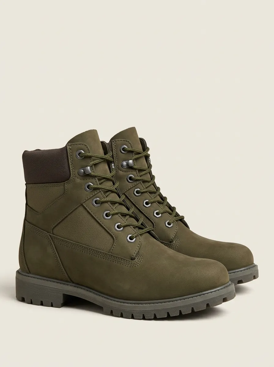 Unisex Contemporary Tactical Style Print Work Boots