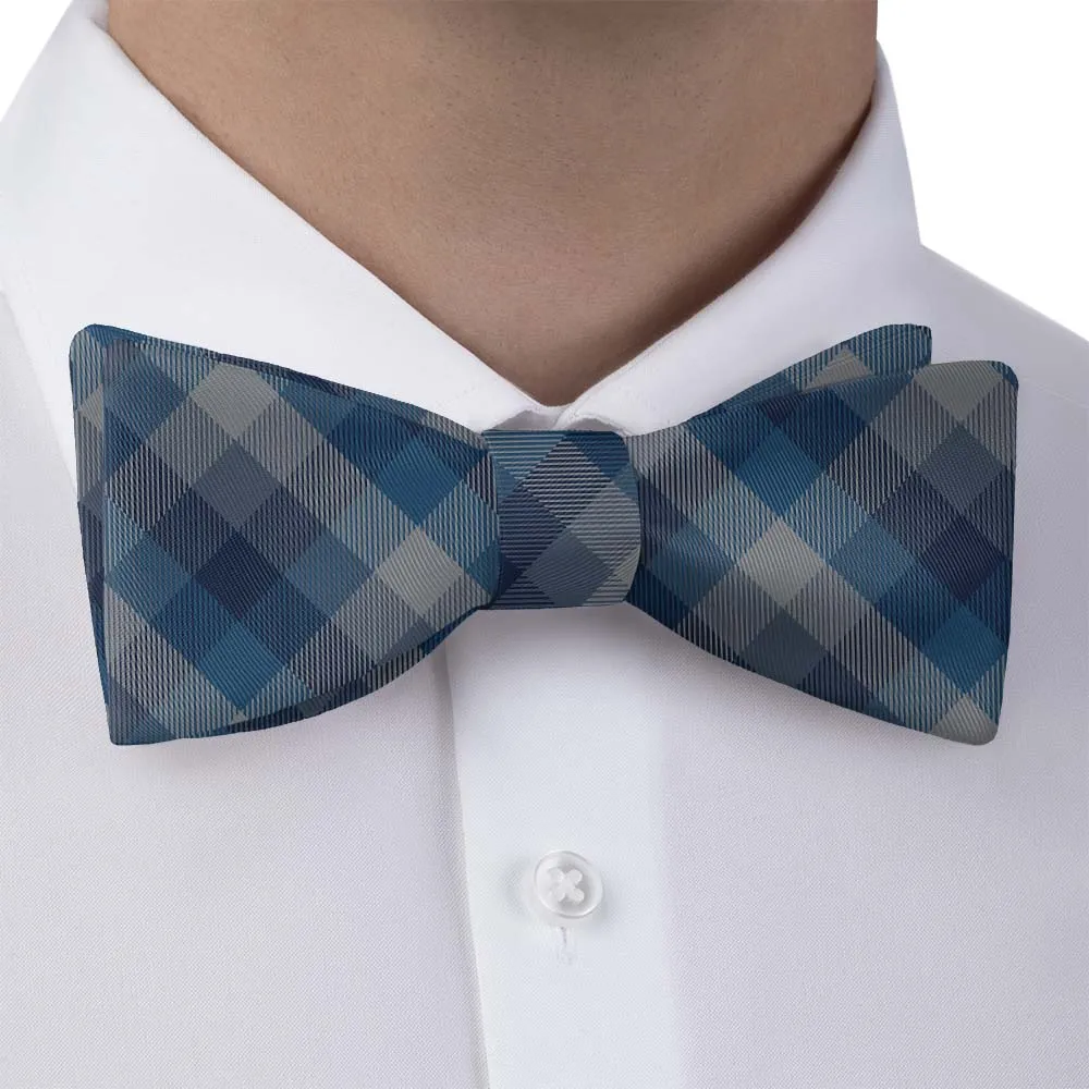 Squared Away Plaid Motif Bow Tie