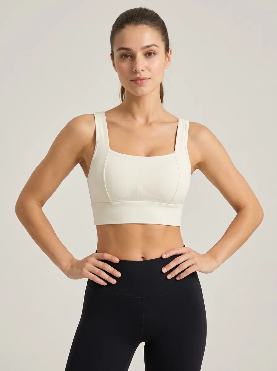 Women's Everyday Square Neck Printed Tank Style Bra