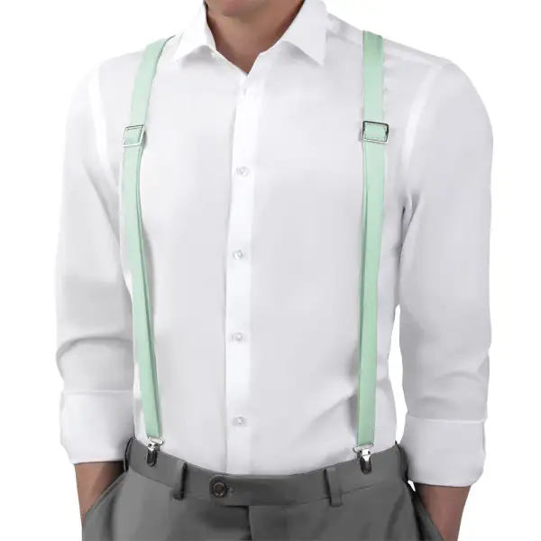 Bold Neat Solid Tone Suspenders