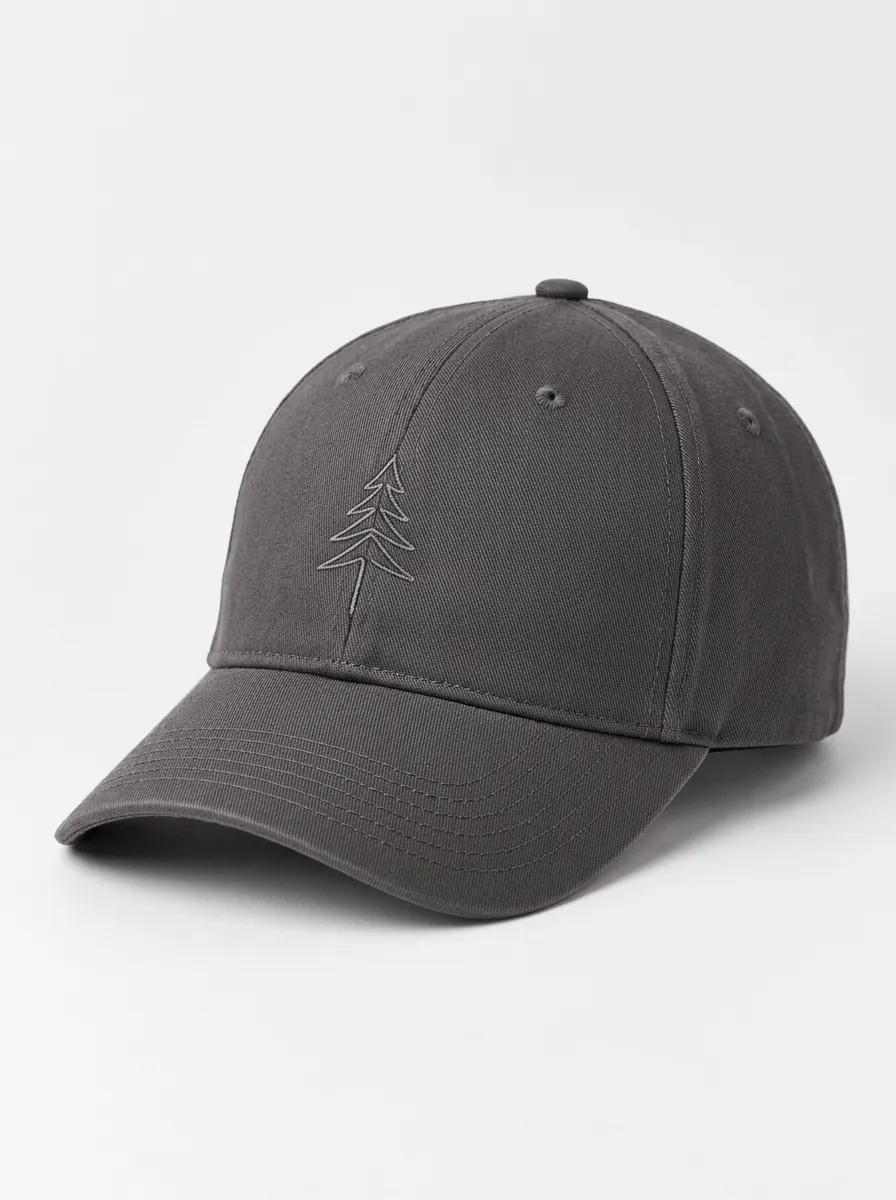 Minimalist Pine Tree Embroidered Baseball Hat