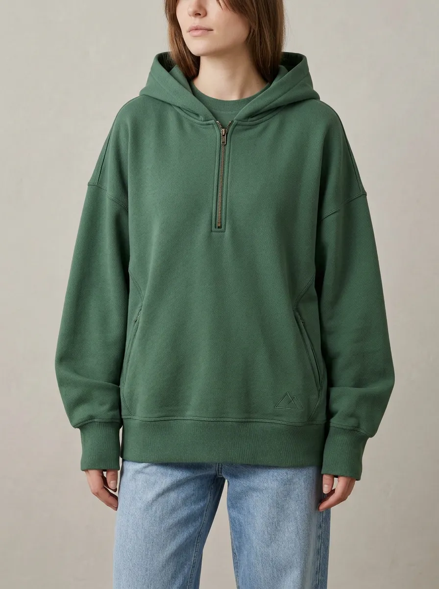 Women's Refined Half-Zip Hoodie