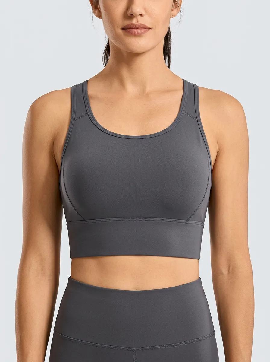 Women's Scoop-Neck Racerback Side-Panel Sports Bra