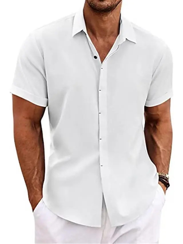 Cotton Linen Short Sleeve Shirt
