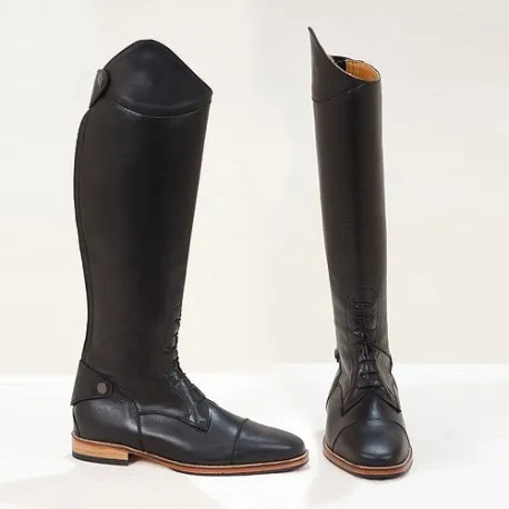 Equestrian Leather Rugged Knee High Boots
