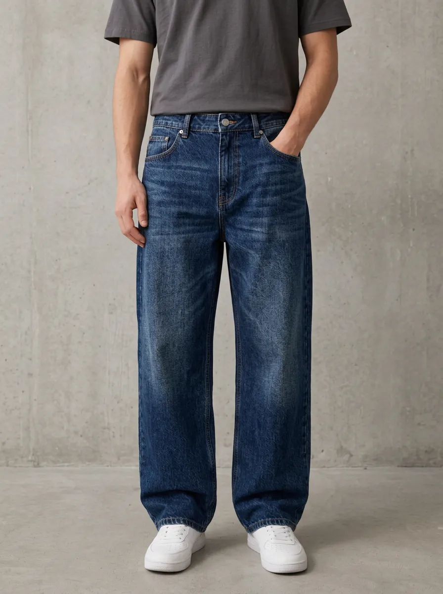 Men's Street Denim Loose Fit Jeans