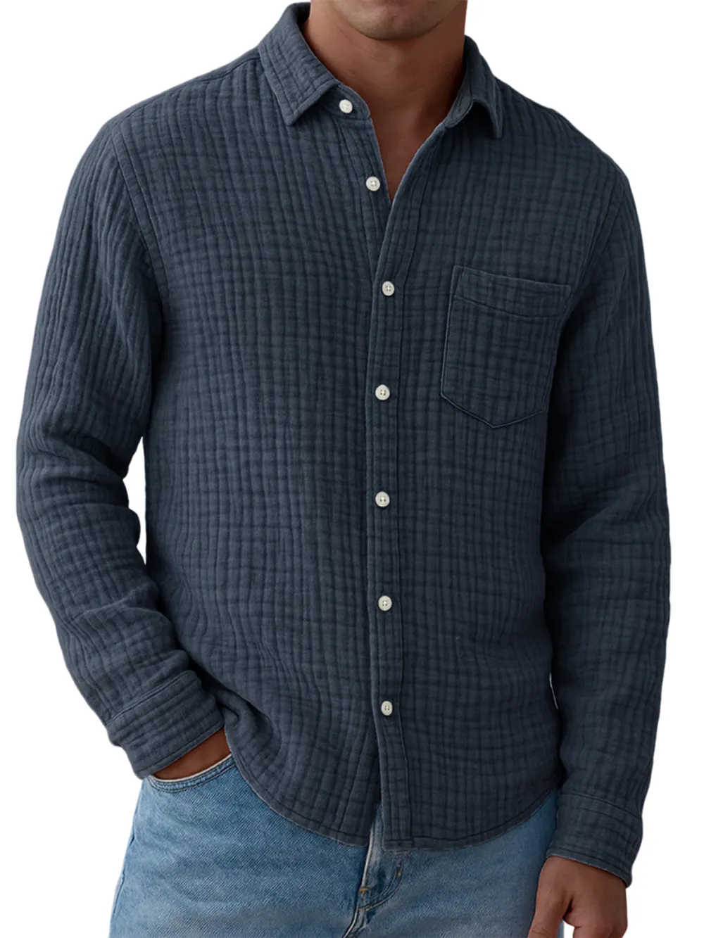 Gauze Cotton Pocket Shirt