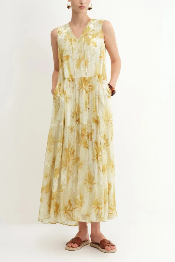 Sleeveless Silk Maxi Dress