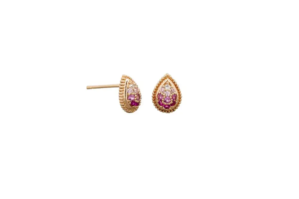 Faded Crystal Teardrop Earrings