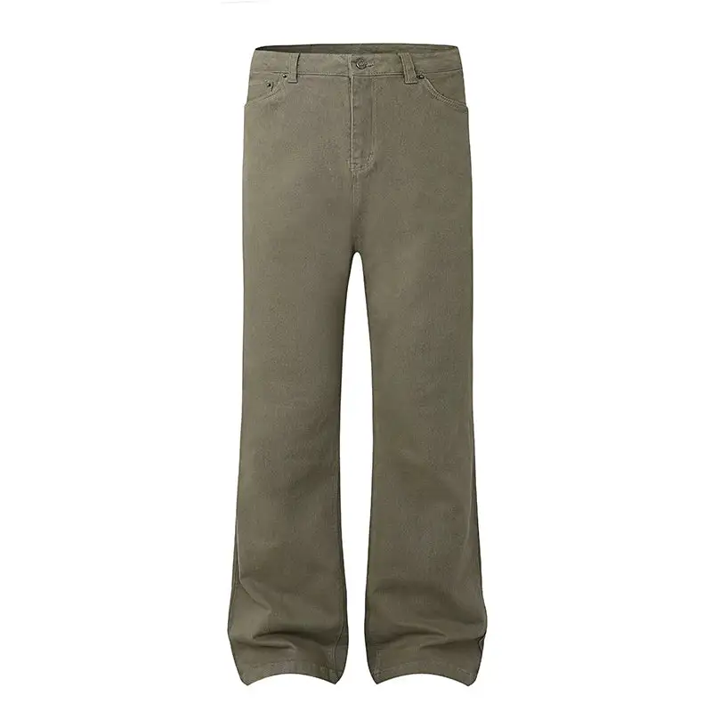 Straight-Leg Washed Workwear Jeans